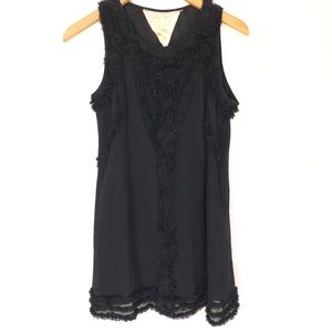 Knitted Dive ModCloth Black Silk Shift Dress XS